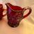 Vintage INDIANA CARNIVAL GLASS-RED SUNSET CREAMER & SUGAR BOWL 3 thumbnail