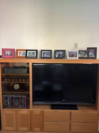 Oak Entertainment center 1