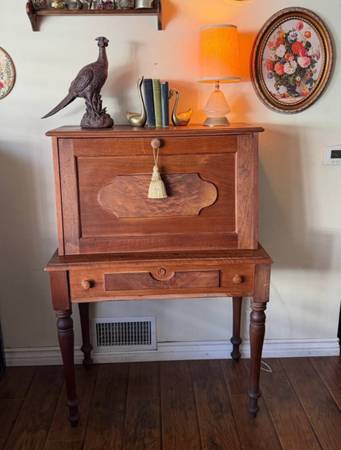 Antique / Vintage Solid Wood Secretary Desk 1