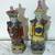 BEAUTIFUL PAIR OF CHINESE PAINTED CERAMIC STATUES OF STANDING FIGURES 2 thumbnail