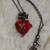 Red Heart and Black Rose Necklace 3 thumbnail