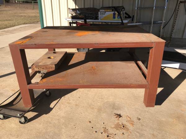 Metal work table 5’ x 4’ x 30” for shop garage 1