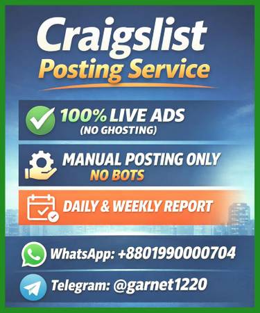 ►►Facebook and Craigslist Ads Completed by Hand—No Bots 1