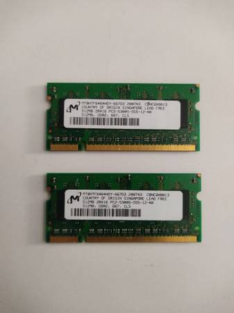 Micron 1GB RAM Sticks For Sale (Set Of 2) 1