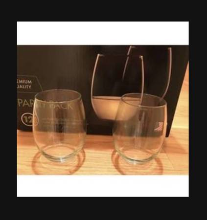 Stemless Clear Glasses. Set Of 12. Three Sets Available 1