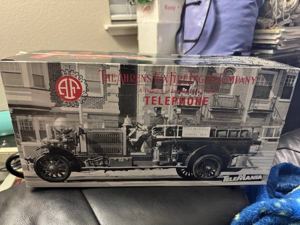 Ahrens Fox Fire Engine Co Telephone Telemania NIB Phone Vintage Fire T 1