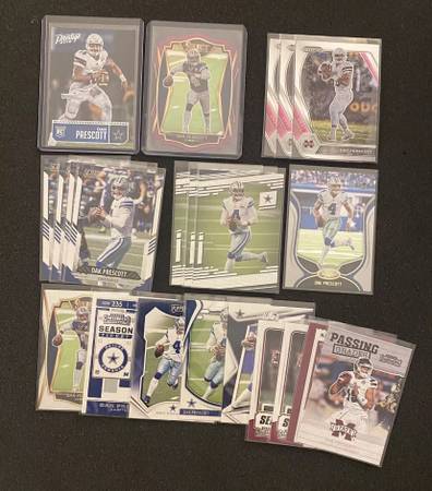 Dak Prescott Rookie Base Inserts 22 Cards Cowboys QB 1