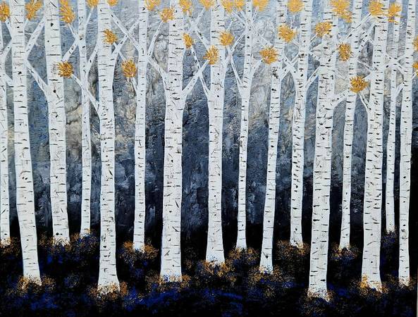 Shimmering Birches Tree's 36X48 Original Canvas Artwork *ON SALE* 1
