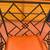 Metal Arm Chair w/Orange Cushion 3 thumbnail
