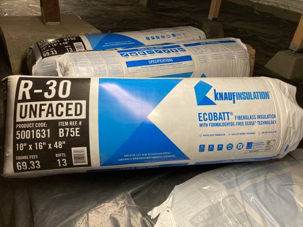 R30 unfaced fiberglass insulation 1