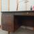 Walnut Mid Century executive desk with lock and key 11 thumbnail