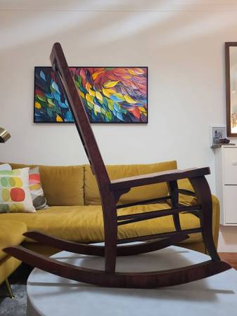 Solid Wood Vintage Rocking Chair 1