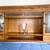 Beautiful Unique Bookcase Headboard with Leaded Glass Shelves 2 thumbnail