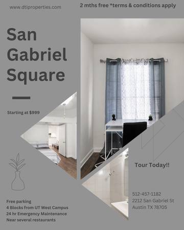 LIMITED SPECIALS 2 MONTHS FREE 1 BEDROOM & 2 BEDROOM 1