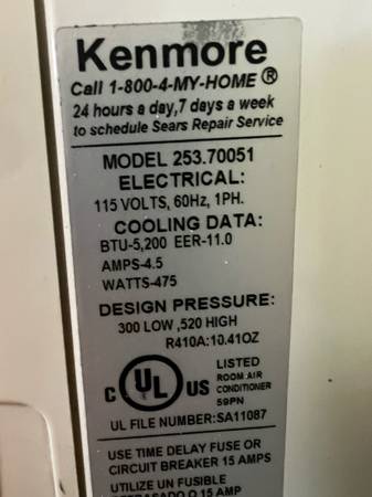 Beat the summer heat! 🥵Kenmore window ac air conditioner 5,200 btu - $80 (Framingham)63470650460419124