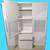 Ikea BESTA glossy white shelf unit storage cabinet with frosted glass 1 thumbnail
