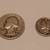 United States 1944 Quarter & 1943 Mercury Dime Silver Coins 1 thumbnail
