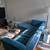 Teal Sectional with Chaise Lounge 2 thumbnail