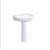 Lisbon Valley 24 in. Oval Vitreous China Pedestal Bathroom Sink in White 1 thumbnail