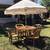 Teak Table Set with 4 Teak Manhattan chairs.  comfortable armrests 5 thumbnail