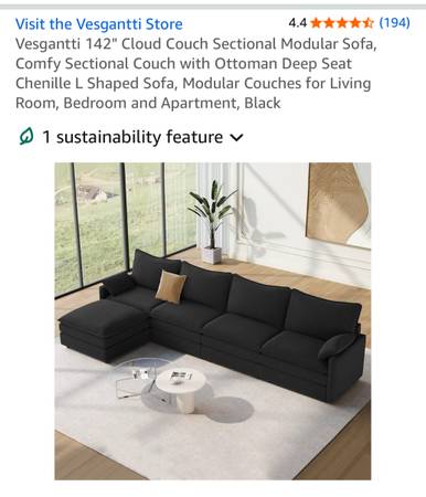 Brand new sectional couch cash only 1