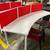 Curved Work Stations  Off White/Red  Used BUY 3 GET ONE FREE 6 thumbnail
