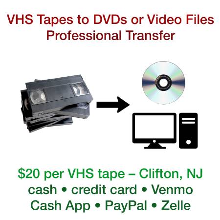 Save your family memories! VHS tapes to DVDs or video files 1
