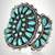 Exceptional 1960s Navajo BTC Sterling Silver & Kingman Turquoise Clust 3 thumbnail