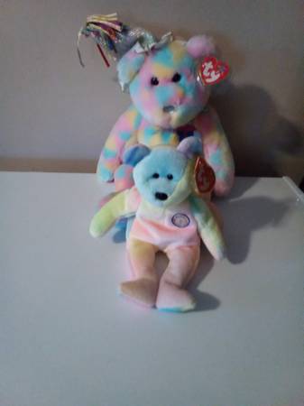 Ty Birthday Bear set 1