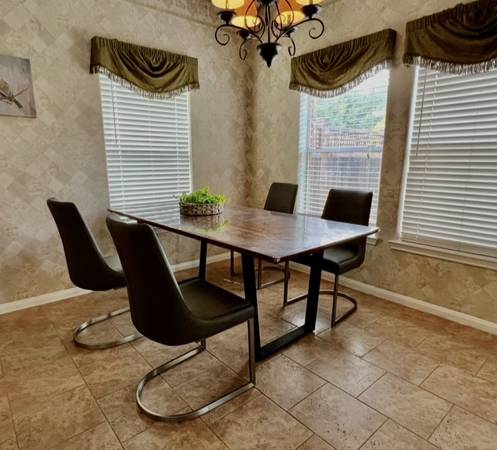 Solid Wood Table Set – Desk / Breakfast Table / Multi-Purpose 1