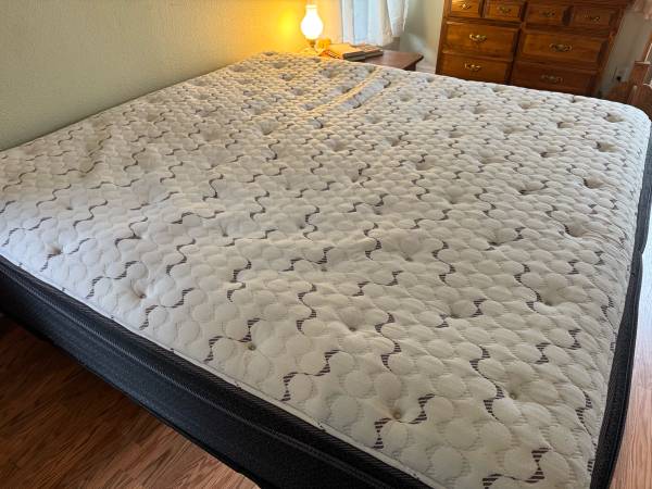 King size bed with hydraulics and stand $100 OBO 1