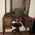 Antique Vanity is with TriFold Mirror with Swivel Chair 2 thumbnail