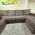 Large Dark Gray Sectional Couch with Chaise 3 thumbnail