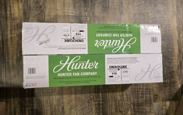 Hunter Windemere 54” Ceiling Fan – Brushed Nickel – Brand New, Never U 1