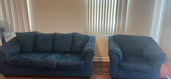 Navy blue sofa set 1