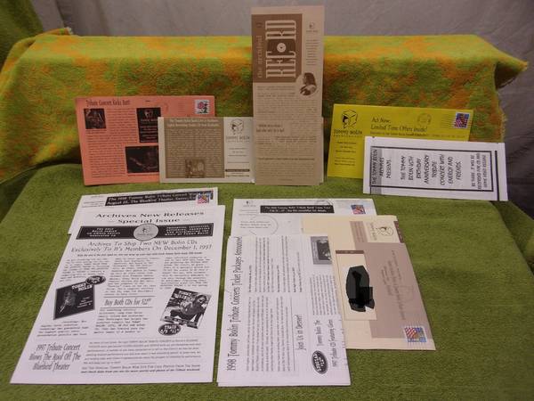 Tommy Bolin Archives newsletters..... 1