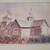 Original Watercolor Russian Orthodox Chapel Ninilchik AK 2 thumbnail