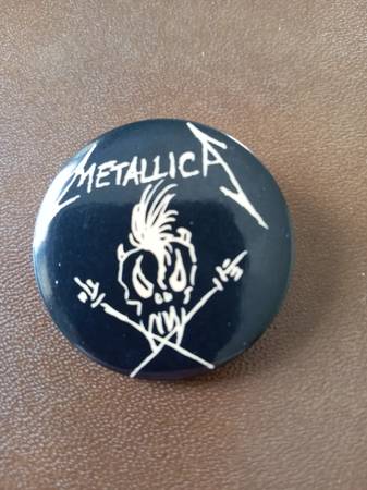 Vintage Metallica Pinback Button 1