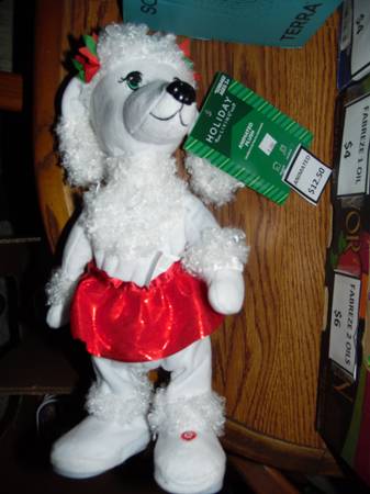 Animated Poodle with Wagging Tail --New with Tags-Half Price-- 1