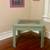 Vintage Solid Wood, Glass Top End Table 1 thumbnail