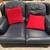 Premium Thomas Lloyd Blue Leather Loveseat / 2-Seater Sofa 1 thumbnail