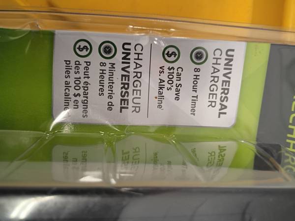 Universal charger rayovac nee 1