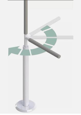 Floor Mounted Pivot & Locking Support Pole 1