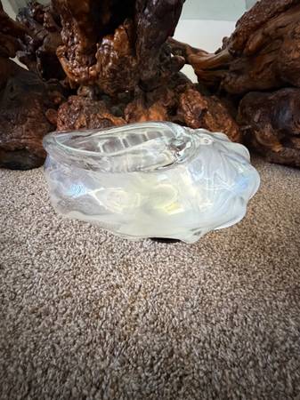 🌊 John Barber Hand-Blown Art Glass Shell Form Sculpture – Signed 1