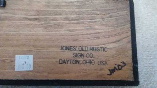 Jones Old Rustic Signs: EVANSVILLE and AZUSA - $25 (Madison)63471318638211124