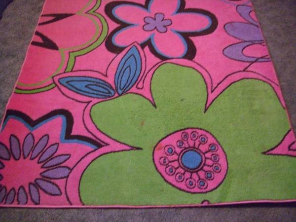 Area Rug Groovy Flowers 1