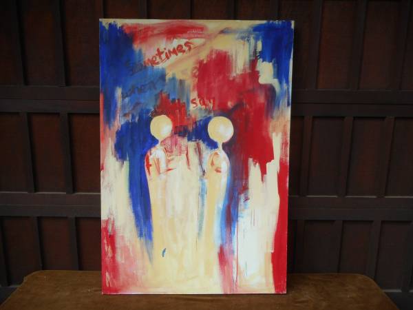 Sometimes When I See You I Dont Say Hello Abstract 35 X 51H 1