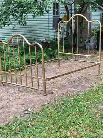 Vintage full-size metal bed frame 1