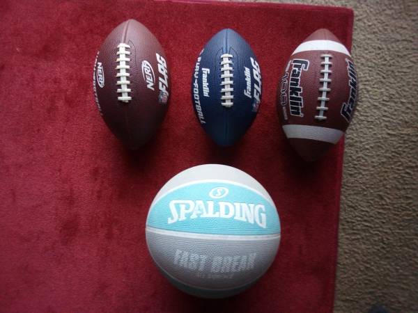 Footballs and Basketball. 1
