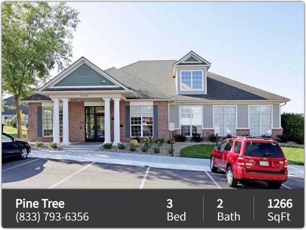 $1,642 / 3br - 1266ft2 - Start living large! You'll love our 3 bed, 2 bath! 1266 Sq Ft! (Omaha)64021010027907120